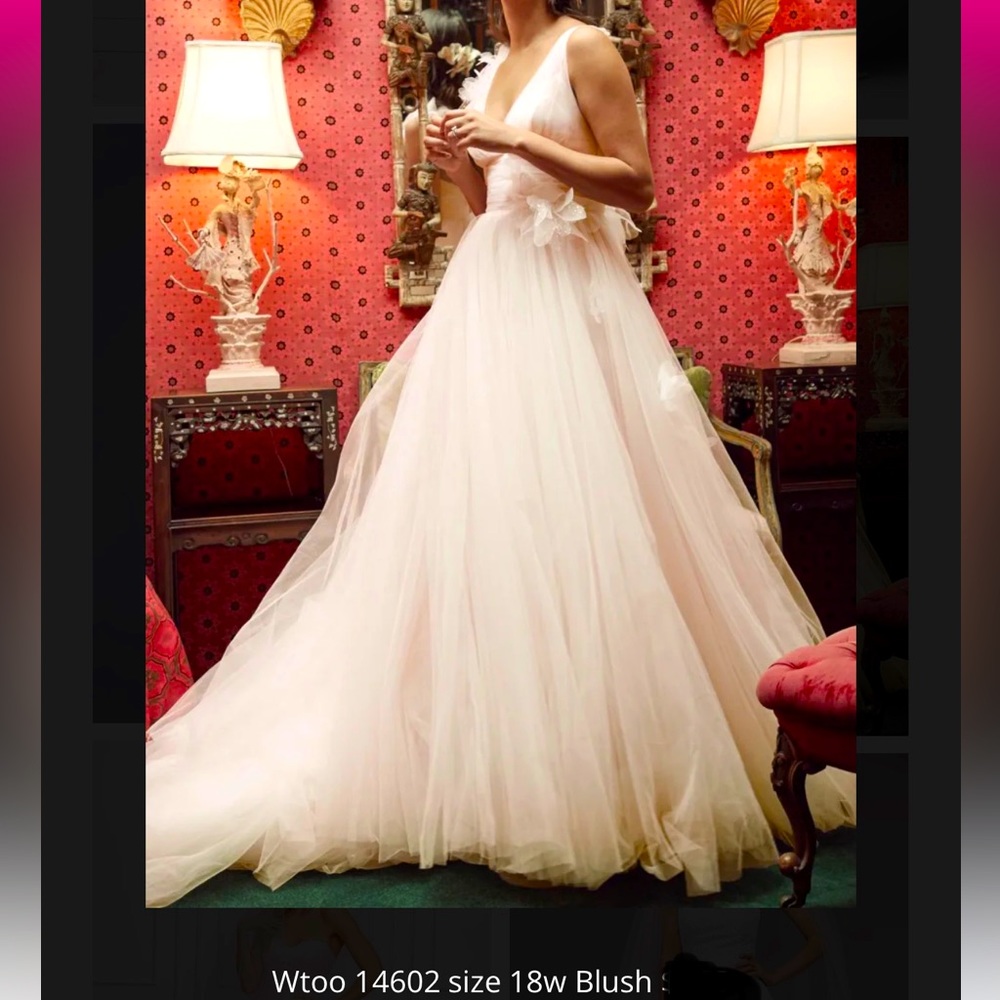 WTOO blush wedding dress 18w